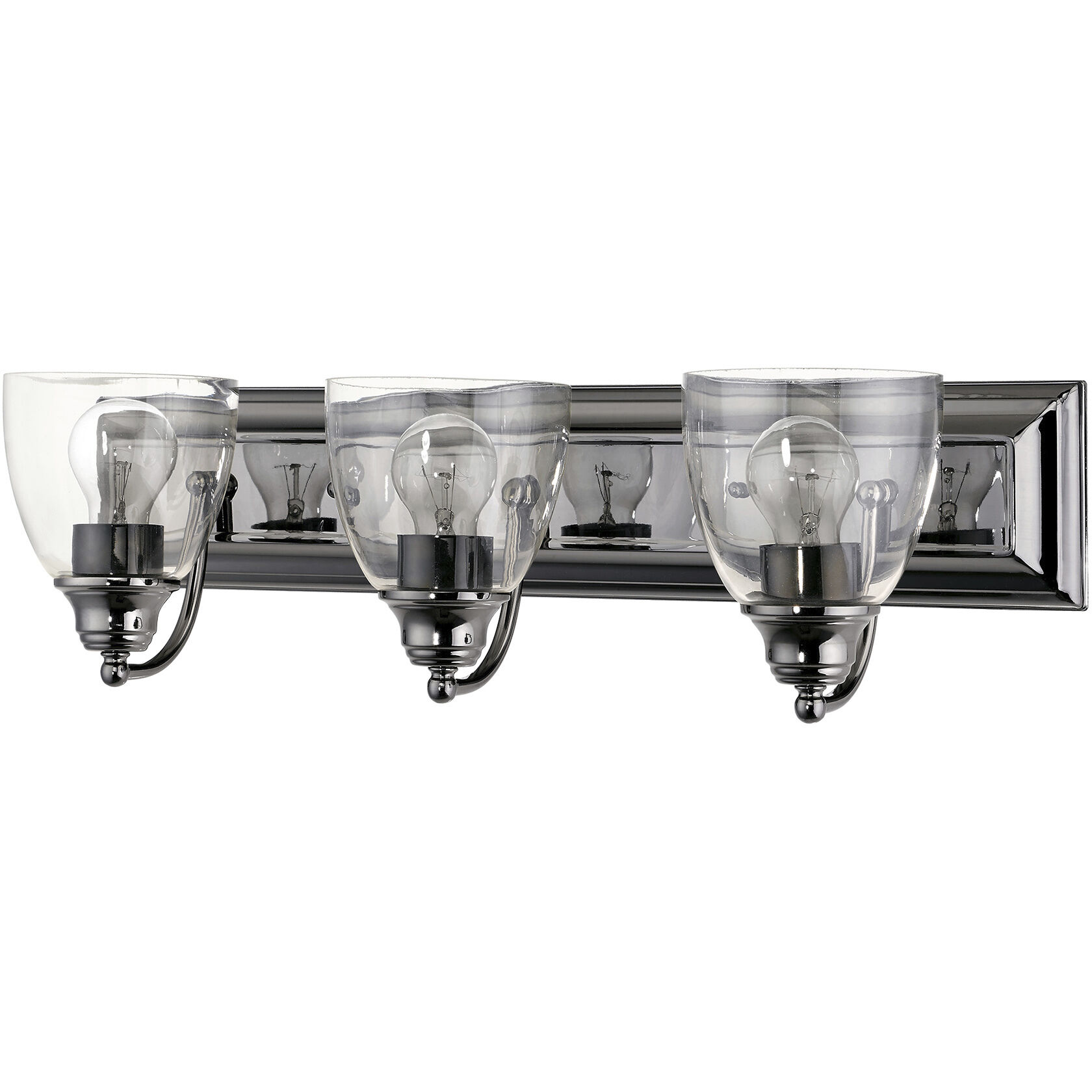 Birmingham 3 Light 24 inch Black Chrome Vanity Sconce Wall Light