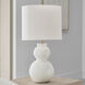 Drew & Jonathan Buckley 27.38 inch 9.00 watt Gloss White Table Lamp Portable Light