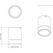 Algar LED 6 inch Matte White and Modern Gold Flush Mount Ceiling Light