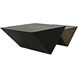 Amboss 58 X 32 inch Matte Black with Aged Brass Coffee Table