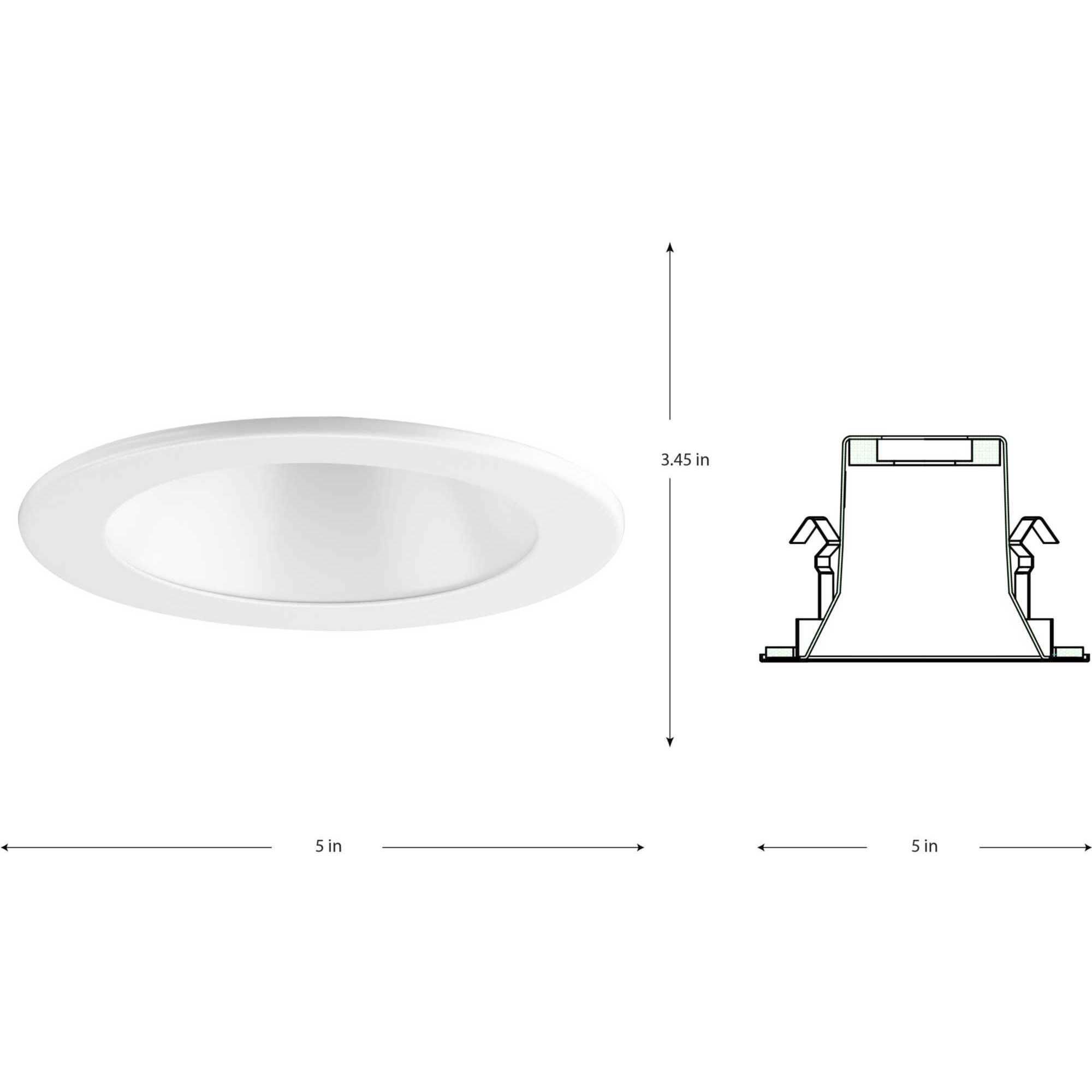 4in Recessed Trim PAR20 Satin White Open Shower Trim
