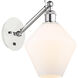 Ballston Cindyrella 1 Light 8 inch White and Polished Chrome Sconce Wall Light