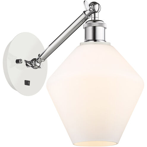 Ballston Cindyrella 1 Light 8 inch White and Polished Chrome Sconce Wall Light