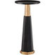 Gieves 10 inch Black and Bronze and Antique Brass Drinks Table