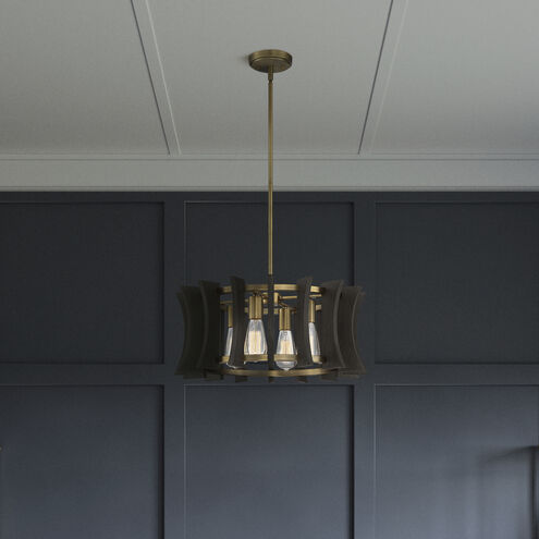 Cordelia 4 Light 21 inch Aged Brass Pendant Ceiling Light