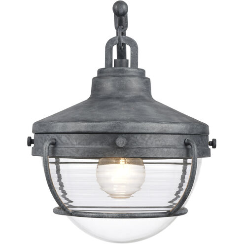 Eastport 1 Light 12 inch Aged Zinc Outdoor Post Light