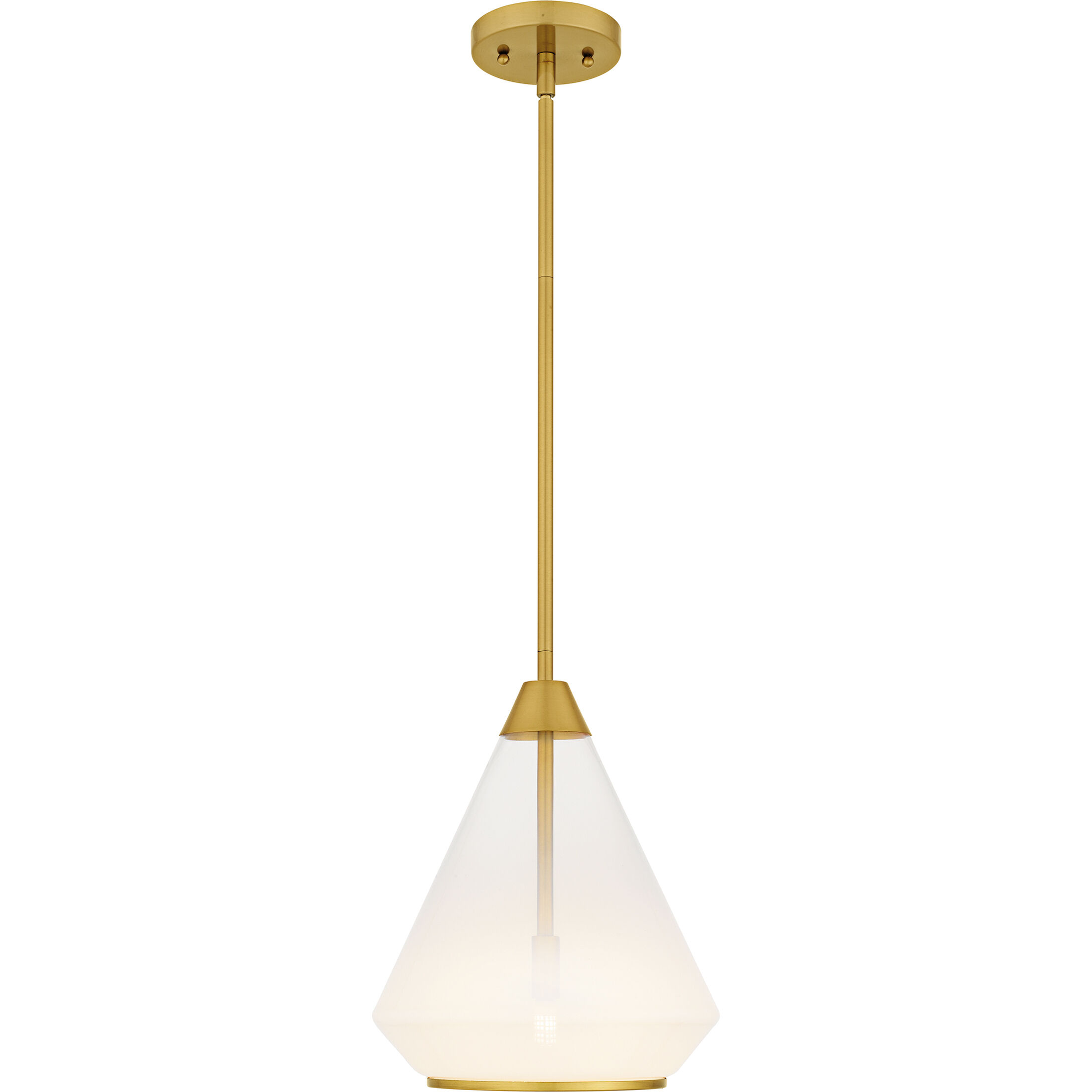 Haze 1 Light 10.5 inch Brushed Gold Mini Pendant Ceiling Light, Small