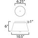 Miles LED 10.5 inch Black and Natural Aged Brass Flush Mount Ceiling Light