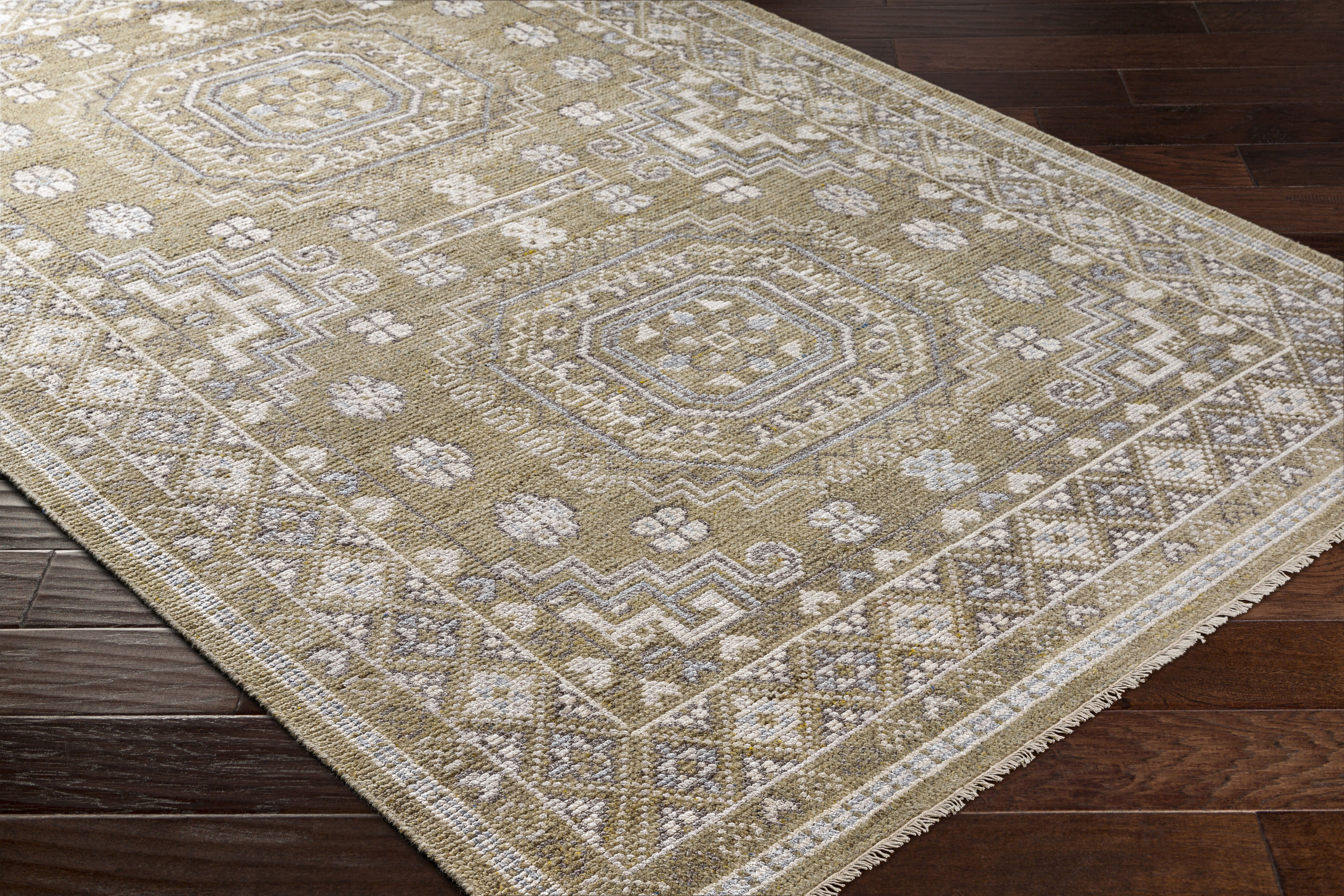 Almeria 120 X 96 inch Mustard Rug in 8 x 10, Rectangle