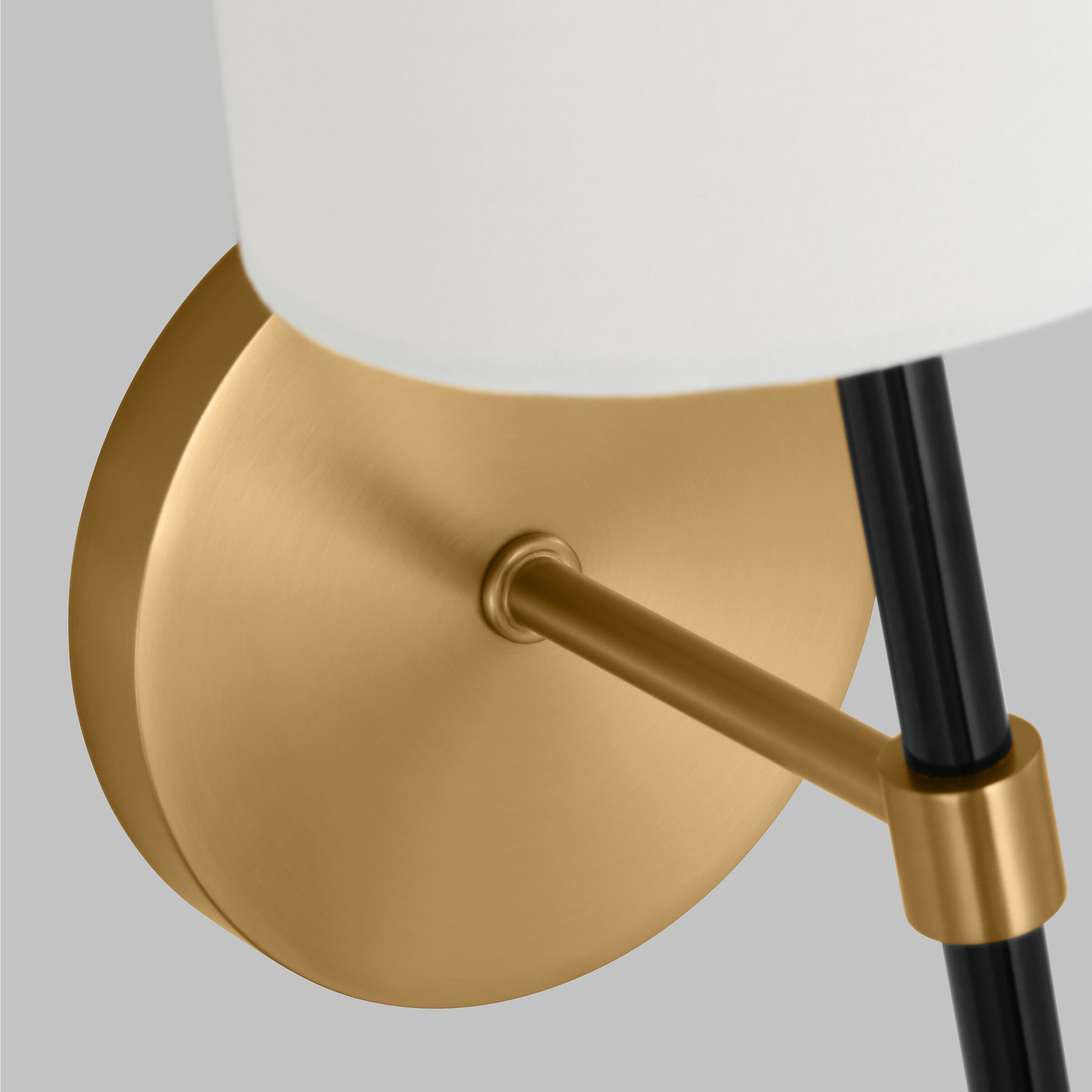 kate spade new york Monroe 1 Light 5 inch Burnished Brass with Gloss Black Sconce Wall Light