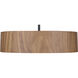 Dexter 3 Light 15.75 inch Black and Wood Pendant Ceiling Light in Faux Wood