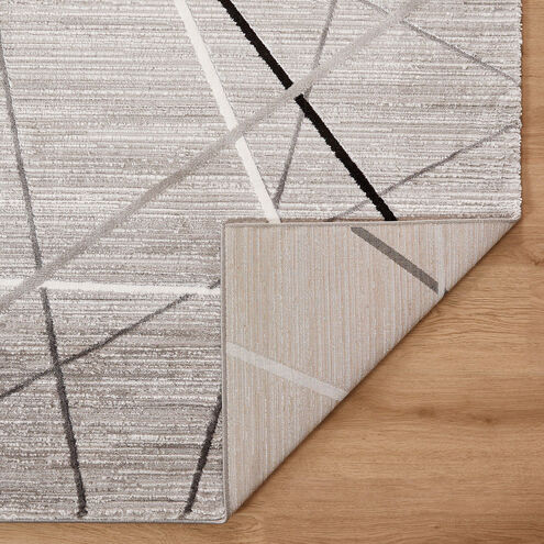 Sesia 90 X 63 inch Light Grey Rug in 5 x 7
