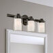Manhattan 3 Light 22.5 inch Polished Black Chrome Vanity Sconce Wall Light