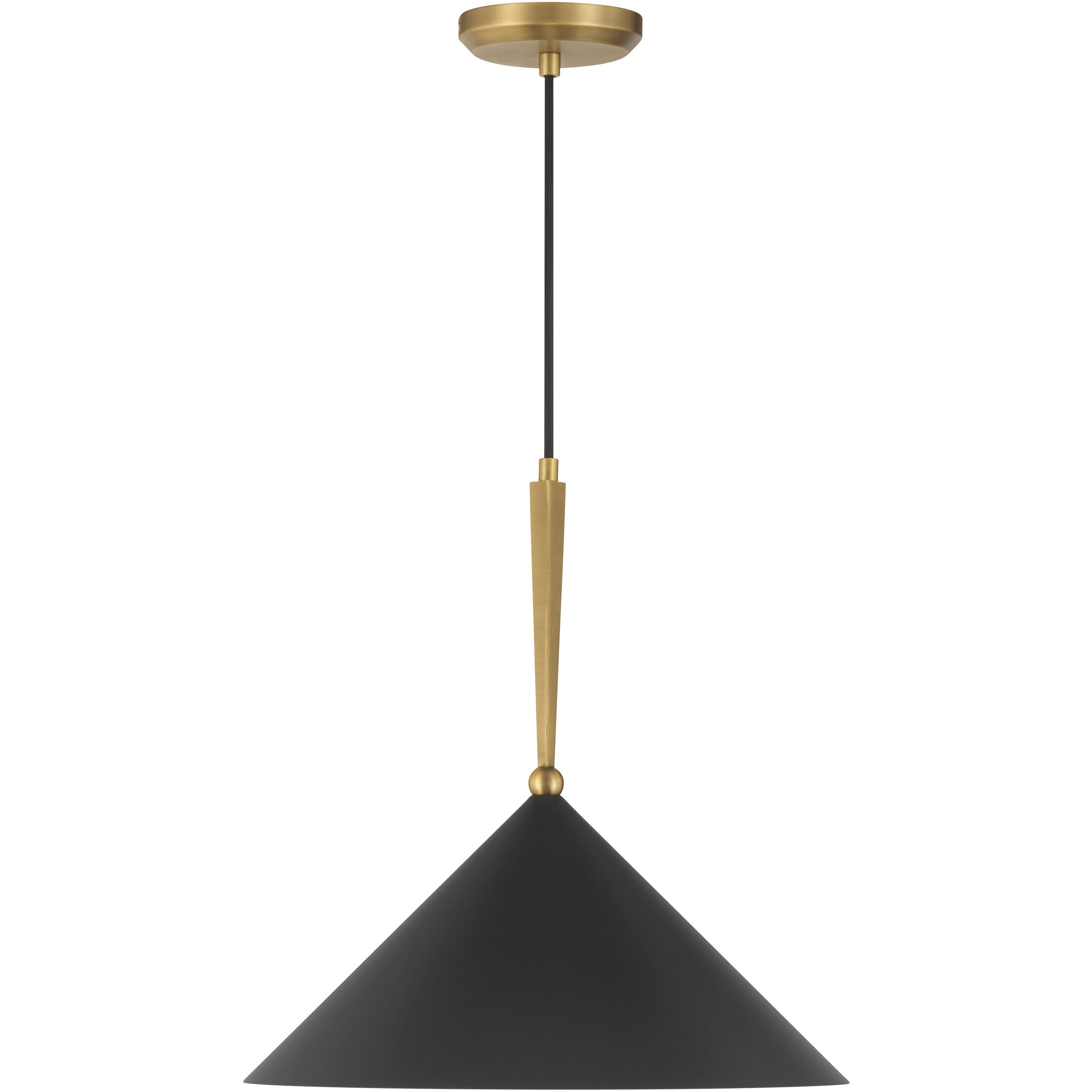Cortan 1 Light 16 inch Legacy Brass and Dark Bronze Pendant Ceiling Light