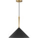 Cortan 1 Light 16 inch Legacy Brass and Dark Bronze Pendant Ceiling Light