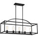 Palladian 5 Light 38 inch Matte Black Linear Chandelier Ceiling Light, Essentials