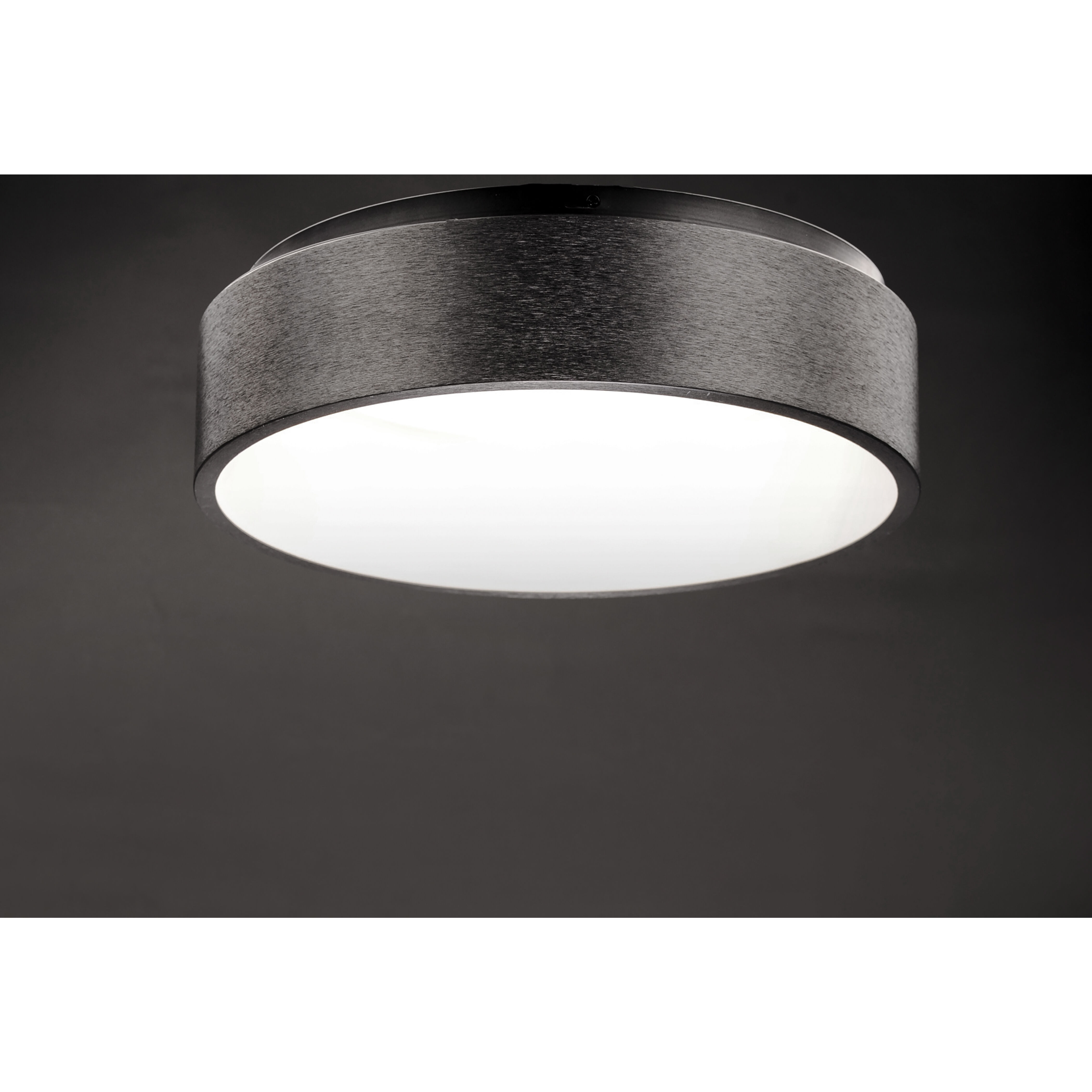 iQ FoH LED 17.75 inch Brushed Black Flush Mount Chandelier Ceiling Light