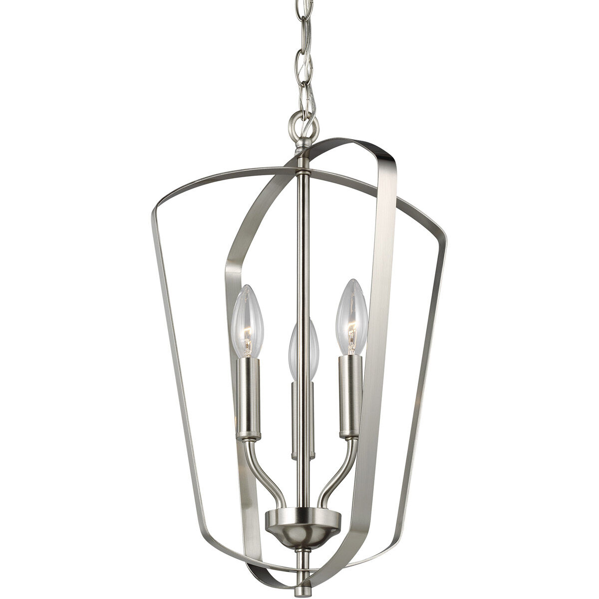 Romee 3 Light 12.88 inch Brushed Nickel Foyer Pendant Ceiling Light, Small