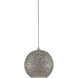 Giro 1 Light 5.5 inch Painted Silver/Nickel/Blue Multi-Drop Pendant Ceiling Light