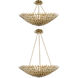 Broche 8 Light 30 inch Antique Gold Semi Flush Ceiling Light