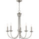 Estate 5 Light 25 inch Brushed Nickel Chandelier Ceiling Light