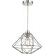 Paradigm 1 Light 13 inch Chrome Pendant Ceiling Light