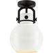 Newton Sphere 1 Light 8 inch Matte Black Flush Mount Ceiling Light