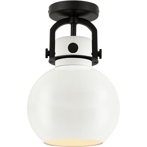 Newton Sphere 1 Light 8 inch Matte Black Flush Mount Ceiling Light