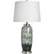 Cameron 32.25 inch 100 watt Rogan Grey and White Table Lamp Portable Light
