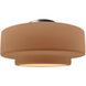 Radiance Collection - Tier LED 16.5 inch Adobe and Brushed Nickel Semi-Flush Ceiling Light in Dedicated LED, 16.5W x 8H, Form+Finish+Function