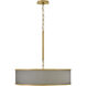 Arden 4 Light 24 inch Heritage Brass Drum Chandelier Ceiling Light