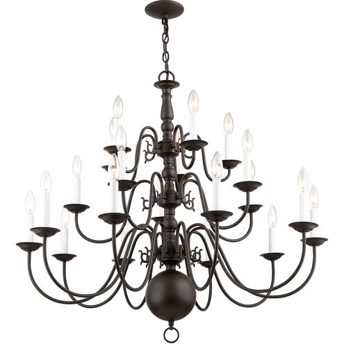 Williamsburgh 20 Light 36 inch Bronze Chandelier Ceiling Light