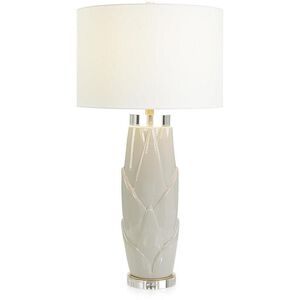 Lush Leaves 33 inch Gray Table Lamp Portable Light