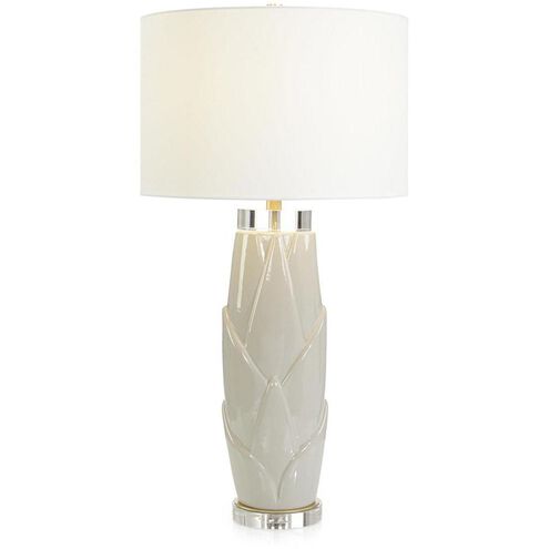 Lush Leaves 33 inch Gray Table Lamp Portable Light