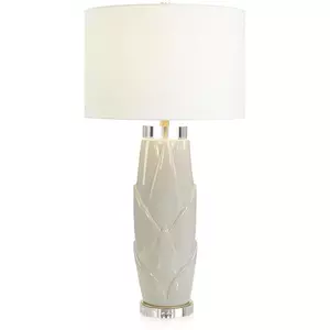 Lush Leaves 33 inch Gray Table Lamp Portable Light