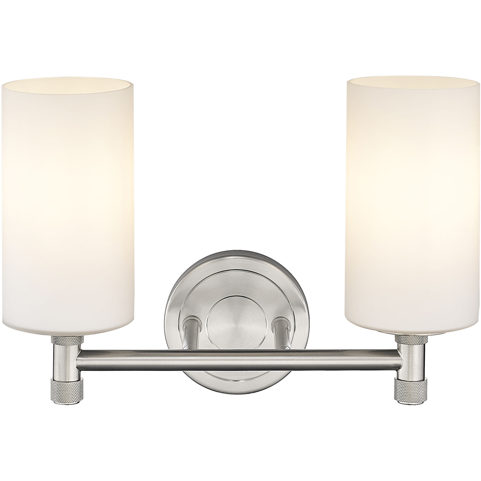 Downtown Urban Crown Point 2 Light 13.88 inch Satin Nickel Bath Vanity Light Wall Light in Matte White