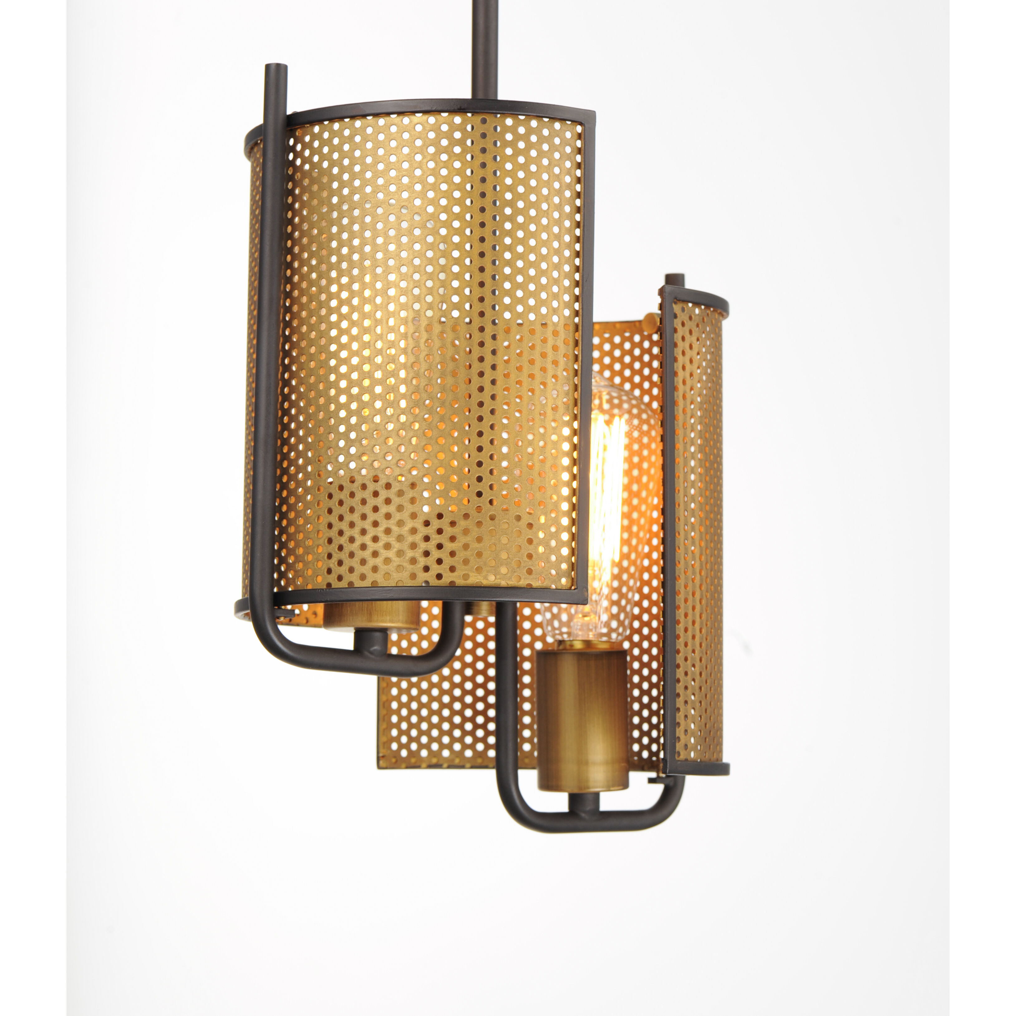 Caspian 2 Light 9 inch Oil Rubbed Bronze/Antique Brass Multi-Light Pendant Ceiling Light