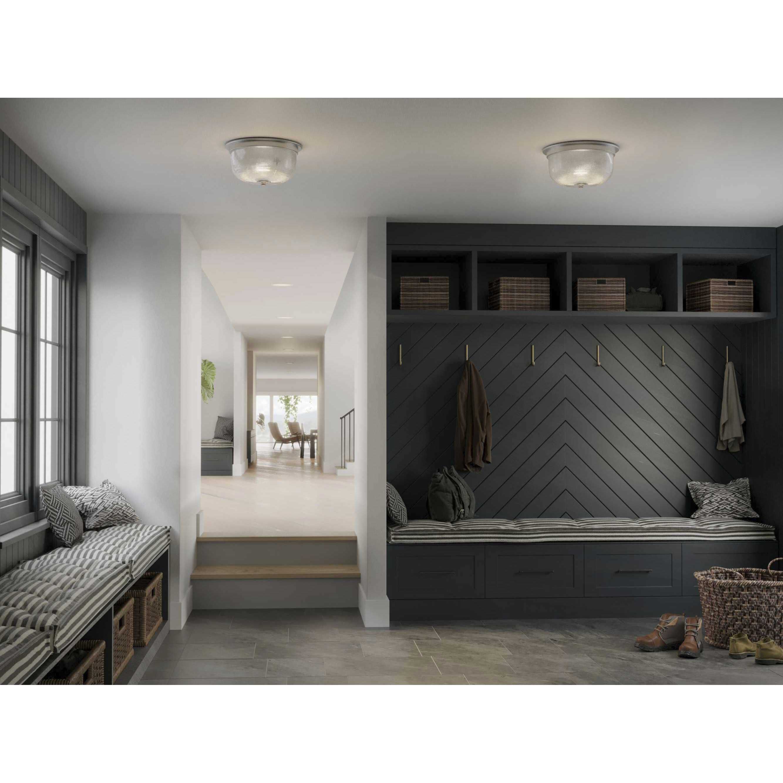 Archie 2 Light 12.38 inch Antique Nickel Flush Mount Ceiling Light