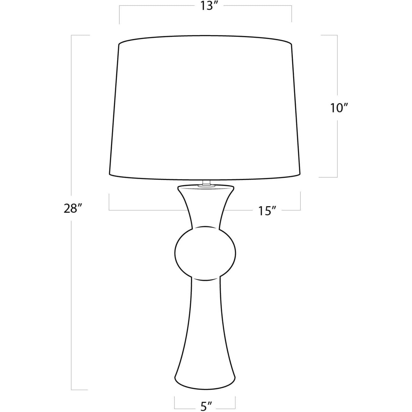 Vaughn 28 inch 150.00 watt Ebony Table Lamp Portable Light