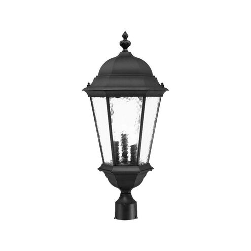 Telfair 3 Light 27 inch Matte Black Exterior Post Mount Light