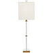 Laelia 34 inch 150 watt Clear/Antique Brass Table Lamp Portable Light