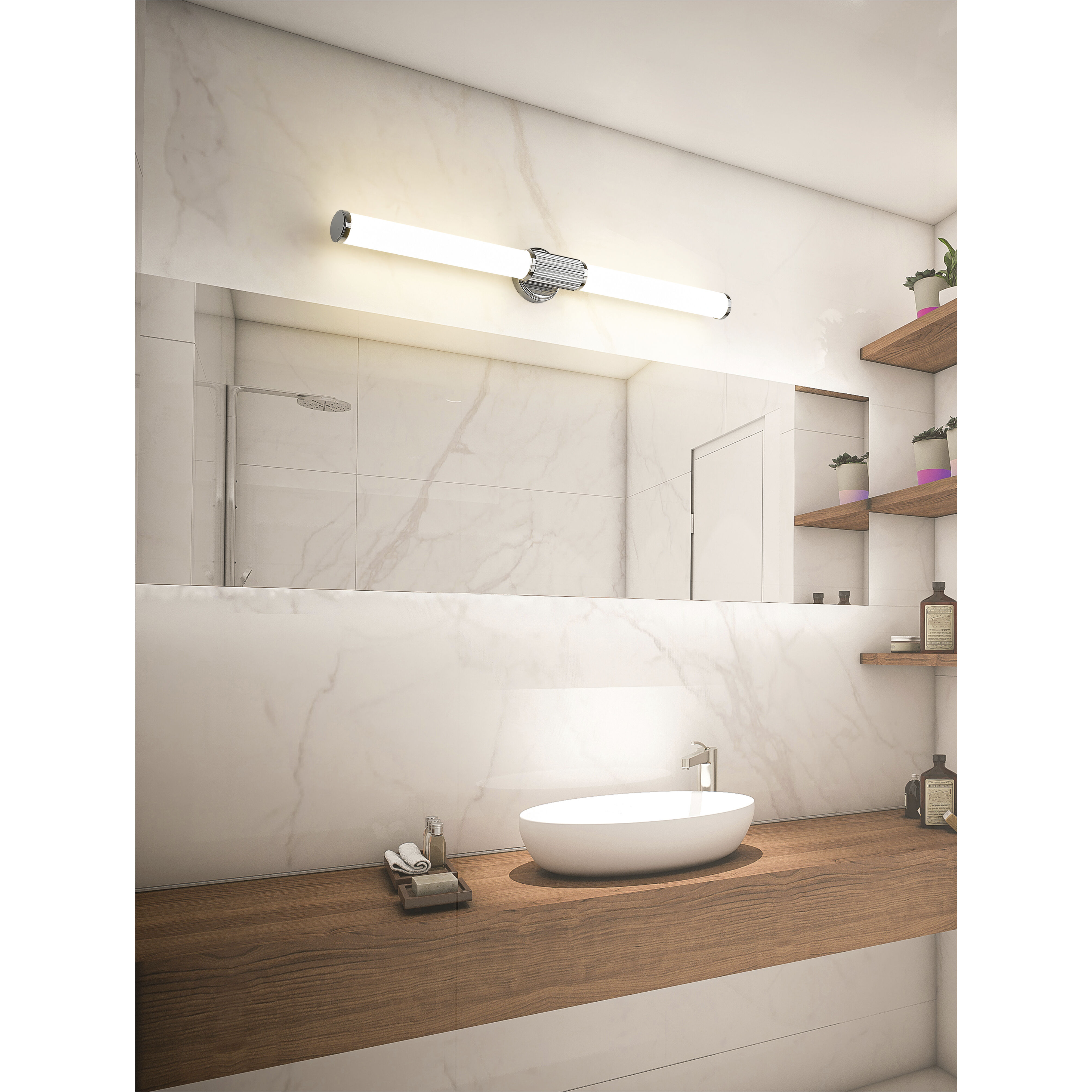 Solange LED 40.5 inch Chrome Bath Vanity Wall Light