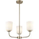 Laphia 3 Light 21 inch Modern Gold Chandelier Ceiling Light