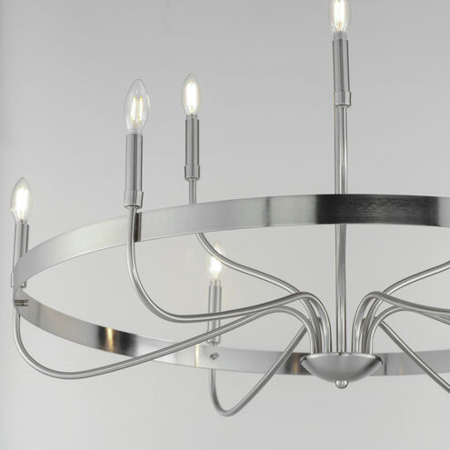 Frankie 9 Light 39.75 inch Satin Nickel Single-Tier Chandelier Ceiling Light