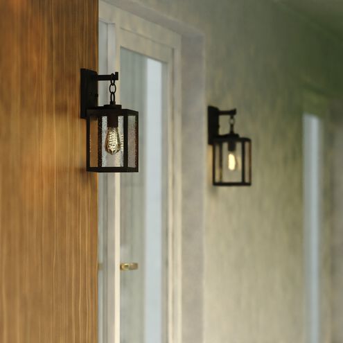 Berkley 1 Light 14.5 inch Textured Black Outdoor Wall Lantern