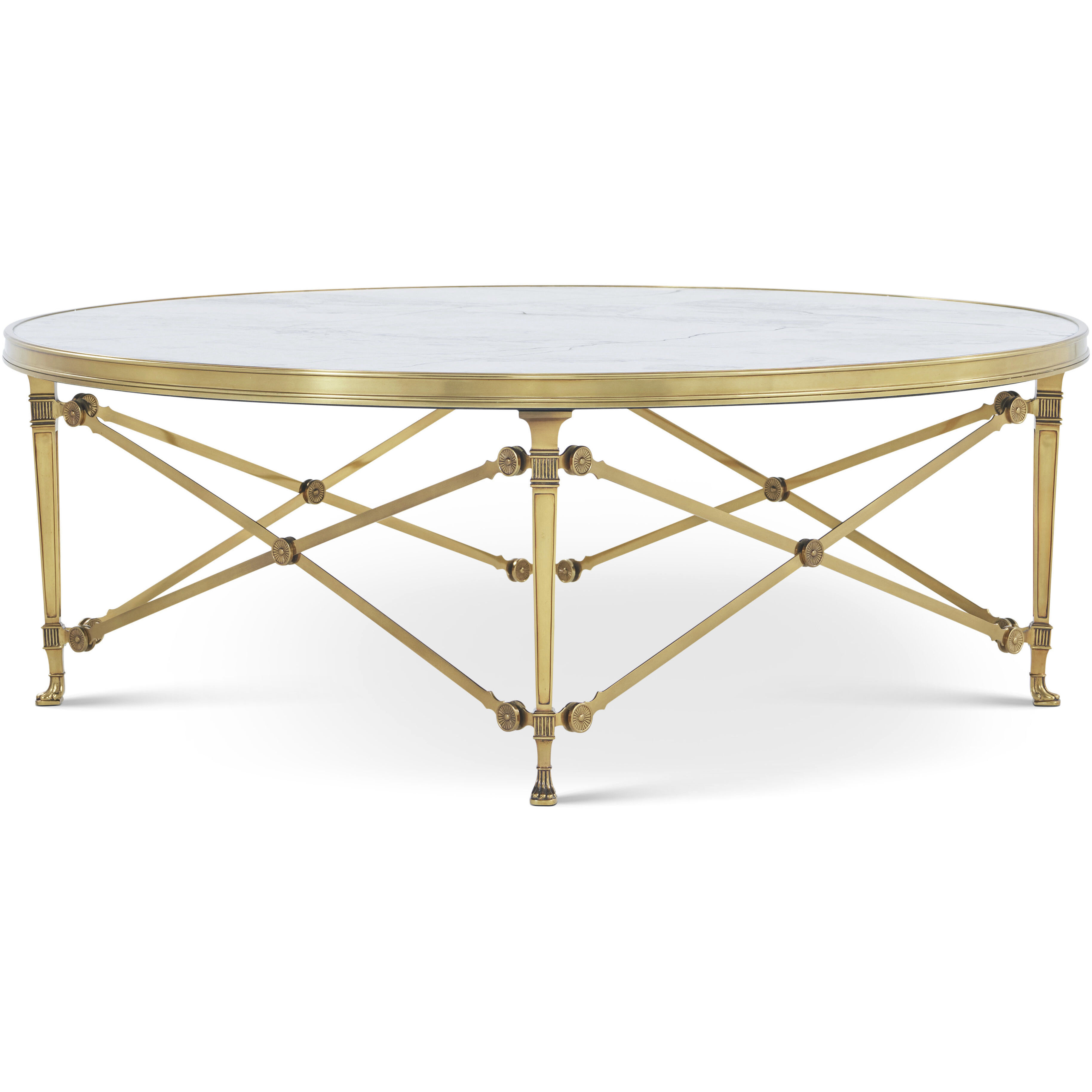 Spencer London 45 X 45 inch Cannes Brass / Lacus Quartz Cocktail Table