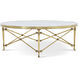 Spencer London 45 X 45 inch Cannes Brass / Lacus Quartz Cocktail Table