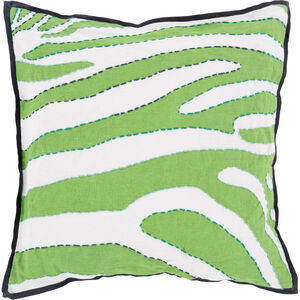 Zebra 20 inch Grass Green, Navy, Emerald, Cream, Teal Pillow Kit