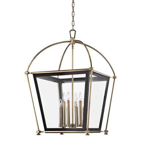 Hollis 8 Light 24 inch Aged Brass Pendant Ceiling Light