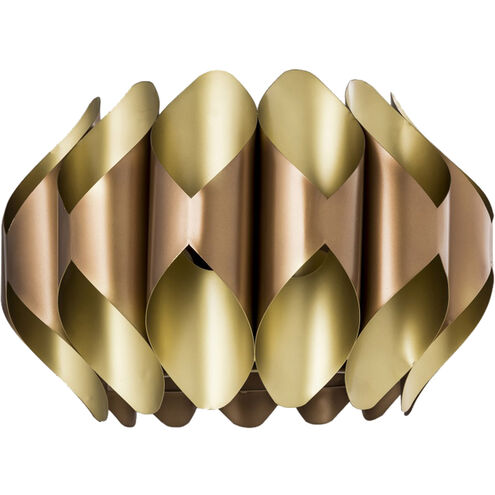 Hilliard 1 Light 16.5 inch Rose Gold and Sparkle Matt Brass Pendant Ceiling Light, Medium